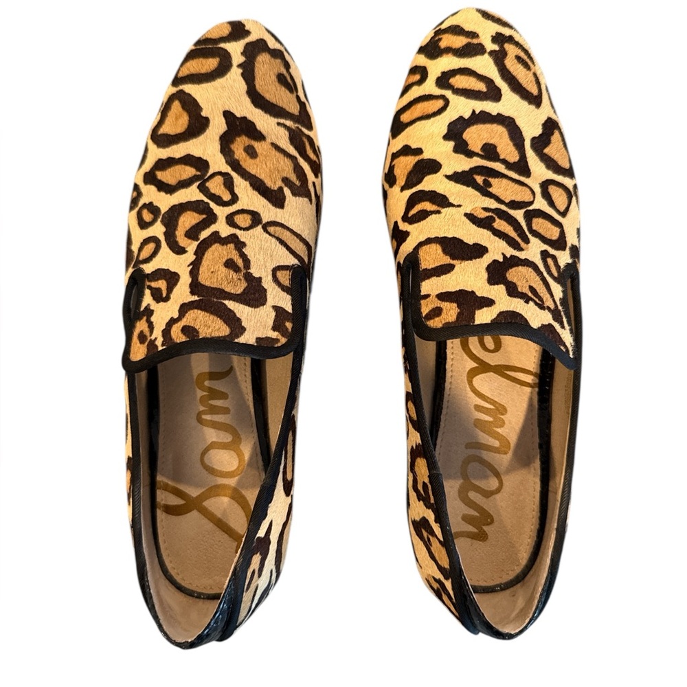 Sam Edelman Leopard Print Calf Hair Loafers